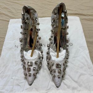 Good American Clear Diamond Slipper Heel